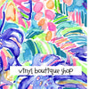 Exotic Garden Lilly Inspired Printed Patterned Craft Vinyl - Vinyl Boutique Shop
