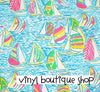 You Gotta Regatta Lilly Inspired Printed Patterned Craft Vinyl - Vinyl Boutique Shop