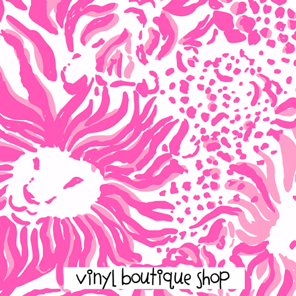 lilly pulitzer tiger lily Lilly Pulitzer Lion Print Lilly Inspired HTV Pattern Vinyl Sheet Size 12"x12" Lily P Heat Transfer Printed Patterned Craft Vinyl HT-LP-146,Patterned Vinyl, HTV, Vinyl Prints – Vinyl Boutique Shop