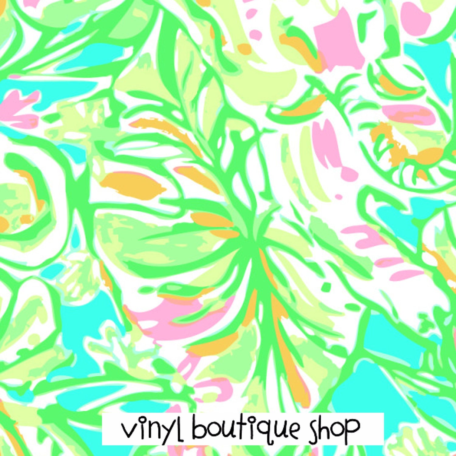 Elephant Lilly Inspired Printed Patterned Craft Vinyl - Vinyl Boutique Shop