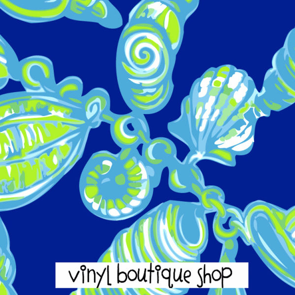 Shell Lilly Inspired Printed Patterned Craft Vinyl - Vinyl Boutique Shop