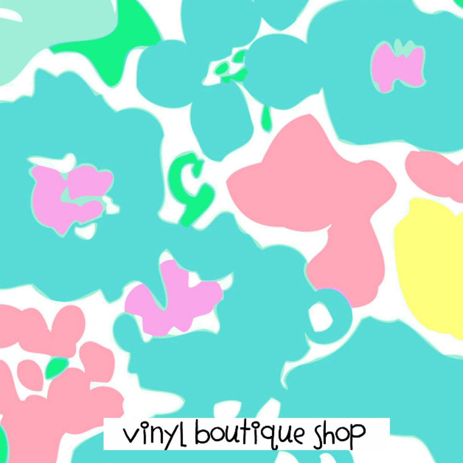 Resort White Spring Fling Lilly Inspired Printed Patterned Craft Vinyl - Vinyl Boutique Shop