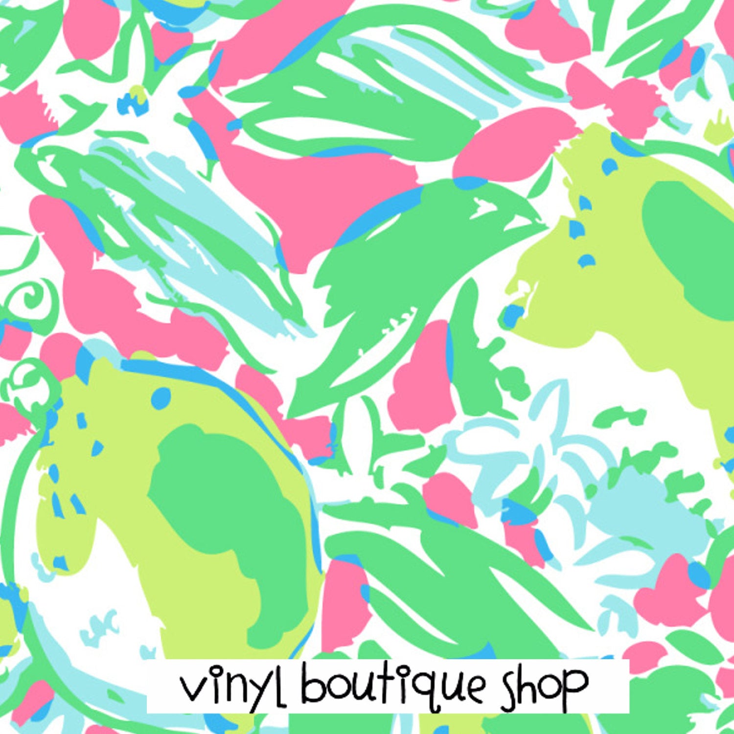 Pink Lemonade Lilly Inspired Printed Patterned Craft Vinyl - Vinyl Boutique Shop