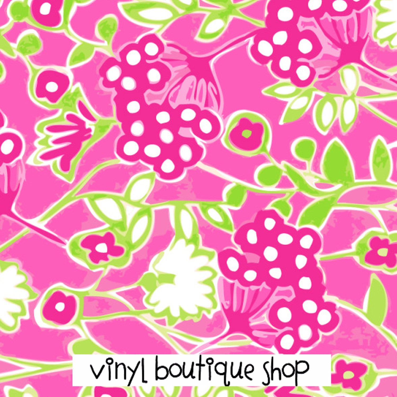 Pink Lilly Inspired Printed Patterned Craft Vinyl - Vinyl Boutique Shop