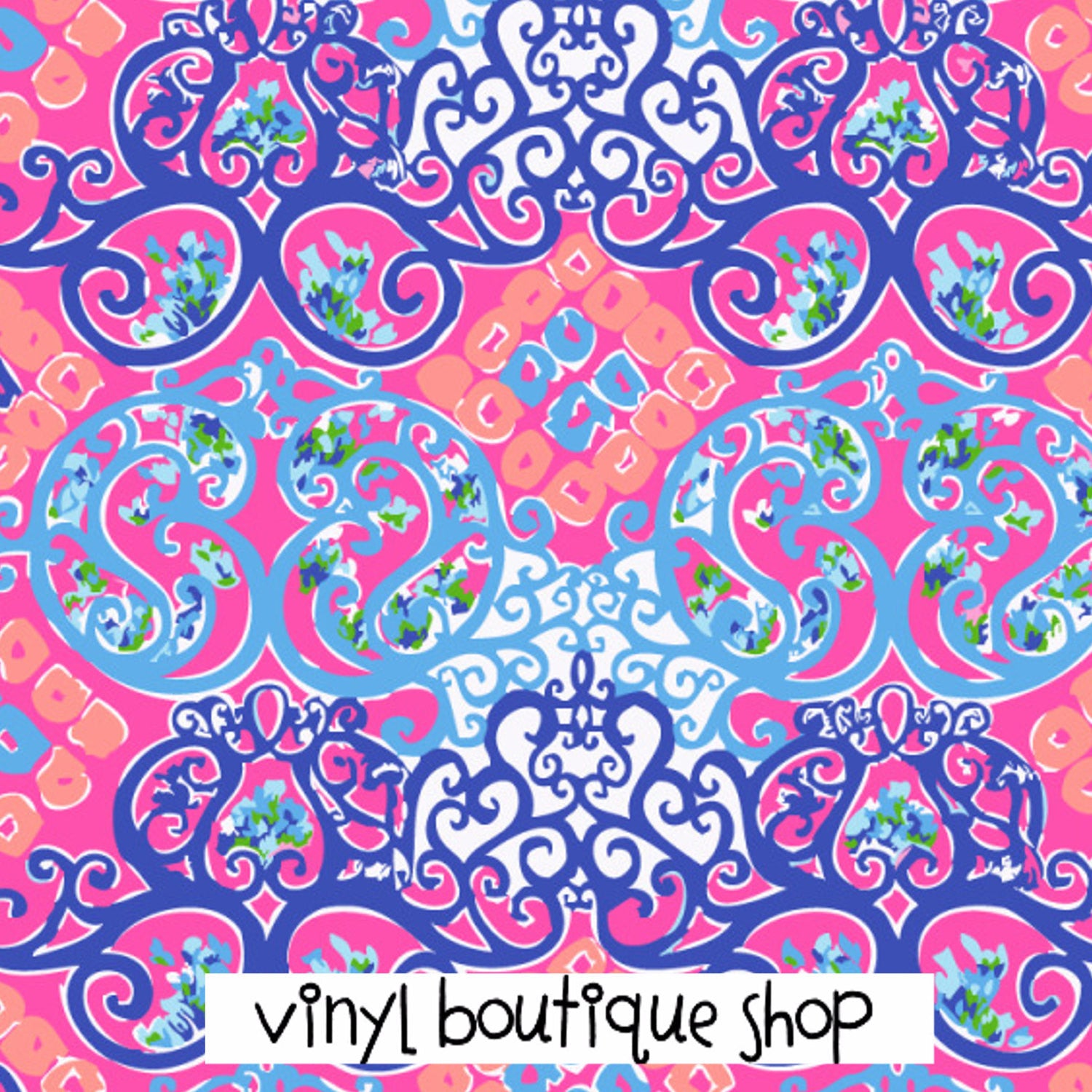 Purple Lilly Inspired Printed Patterned Craft Vinyl - Vinyl Boutique Shop