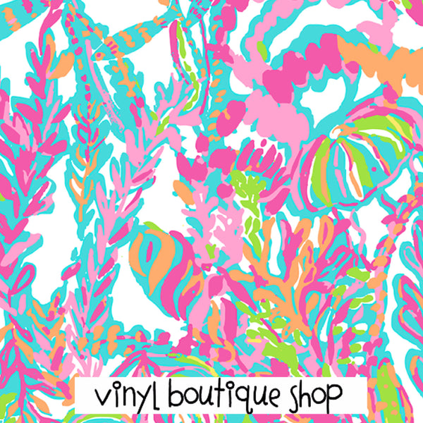 Scuba To Cuba Lilly Inspired Printed Patterned Craft Vinyl - Vinyl Boutique Shop