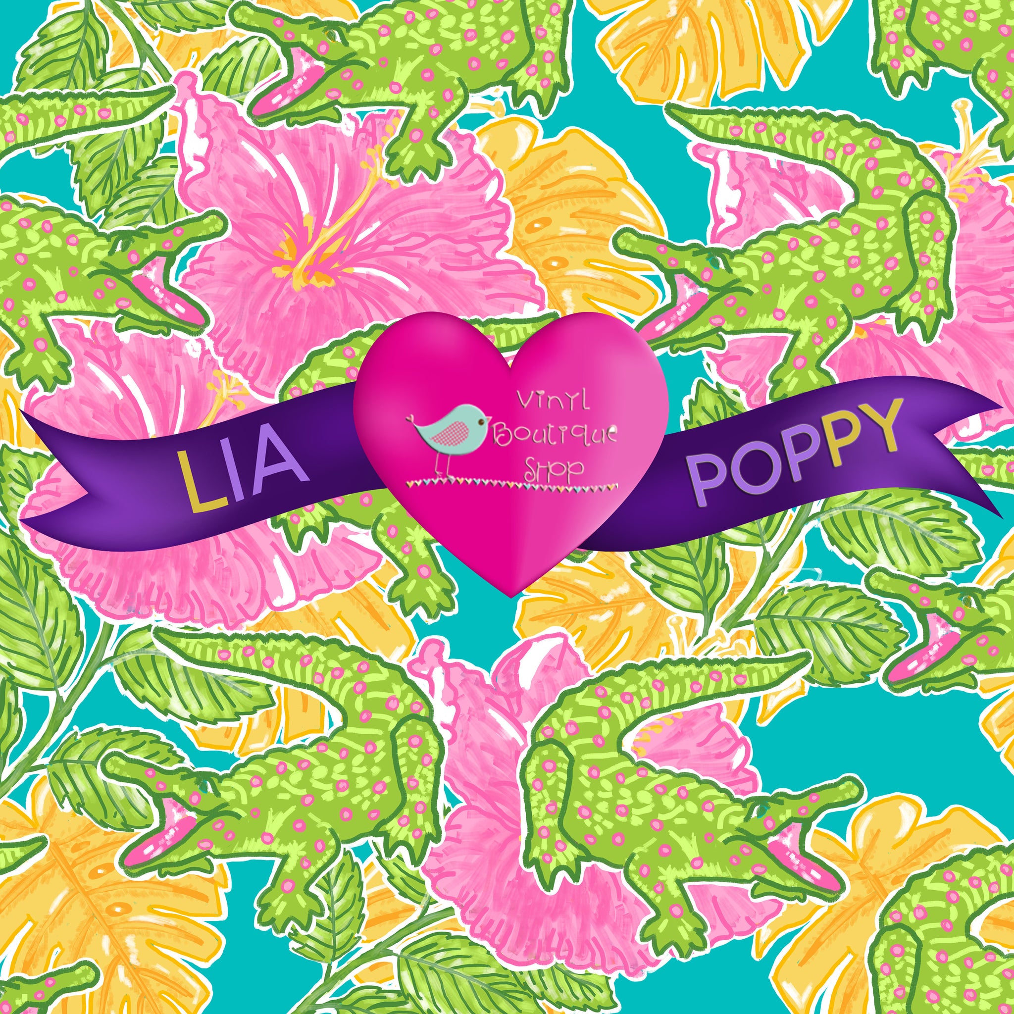 Crocodile New Lia Poppy Vinyl Sheet LPY-26 - Vinyl Boutique Shop