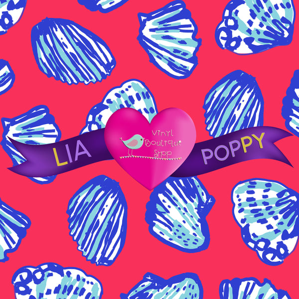 Red Shell Lia Poppy Vinyl Sheet LPY-27 - Vinyl Boutique Shop