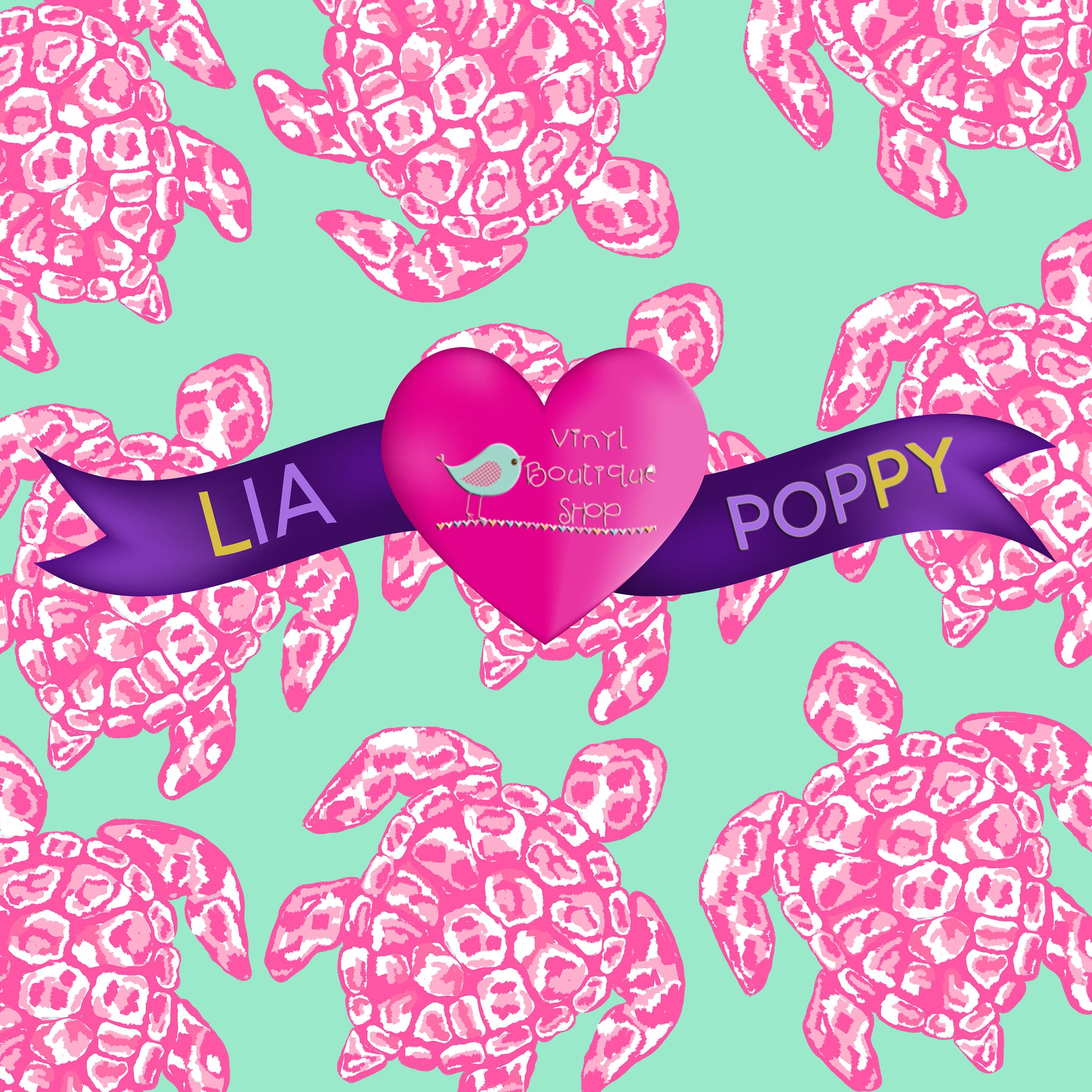 Tortoise Pink Lia Poppy Vinyl Sheet LPY-40 - Vinyl Boutique Shop