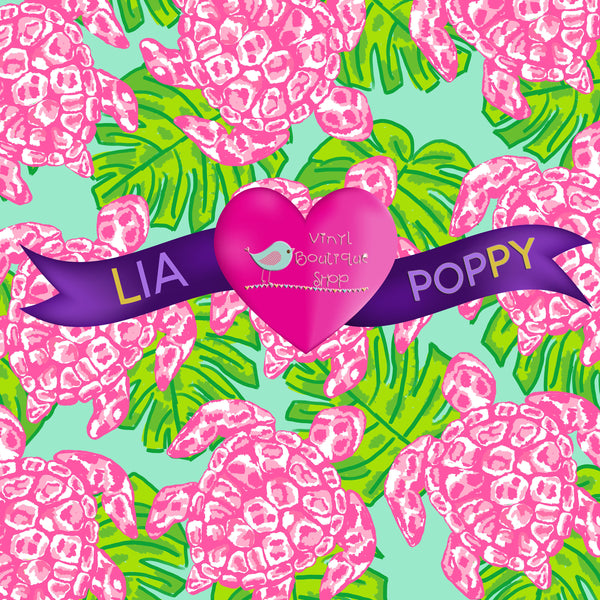 Tortoise Green Lia Poppy Vinyl Sheet LPY-41 - Vinyl Boutique Shop