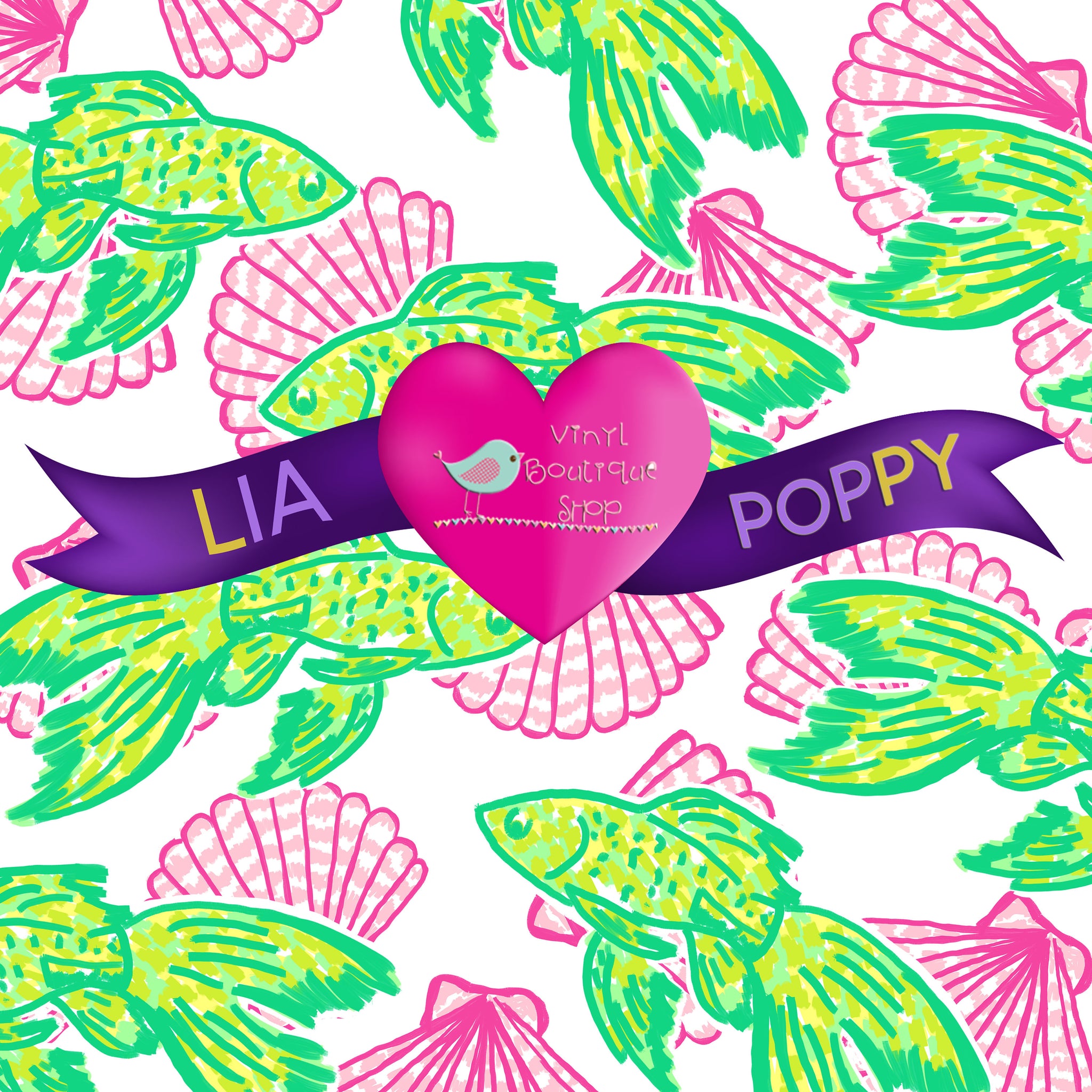Fish Lia Poppy Vinyl Sheet LPY-73 - Vinyl Boutique Shop