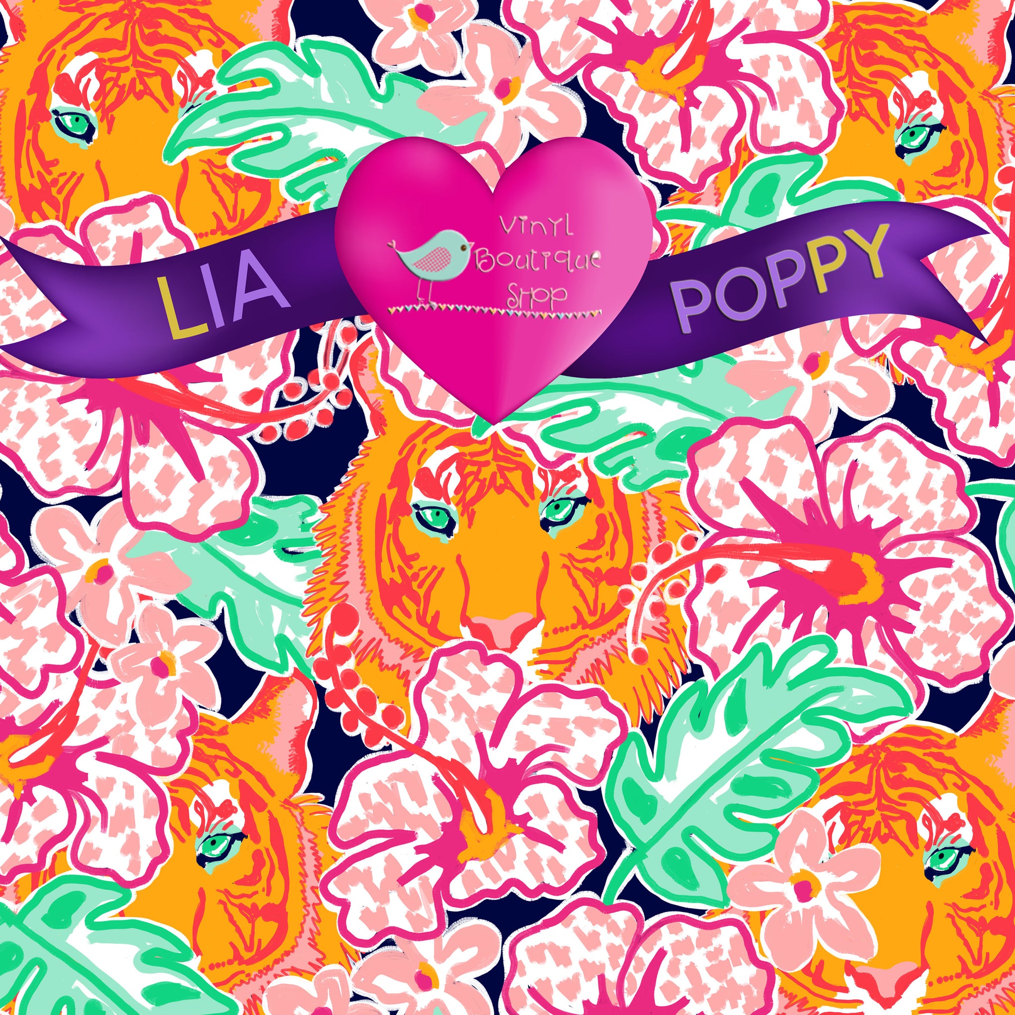 Tiger Lia Poppy Vinyl Sheet LPY-94 - Vinyl Boutique Shop