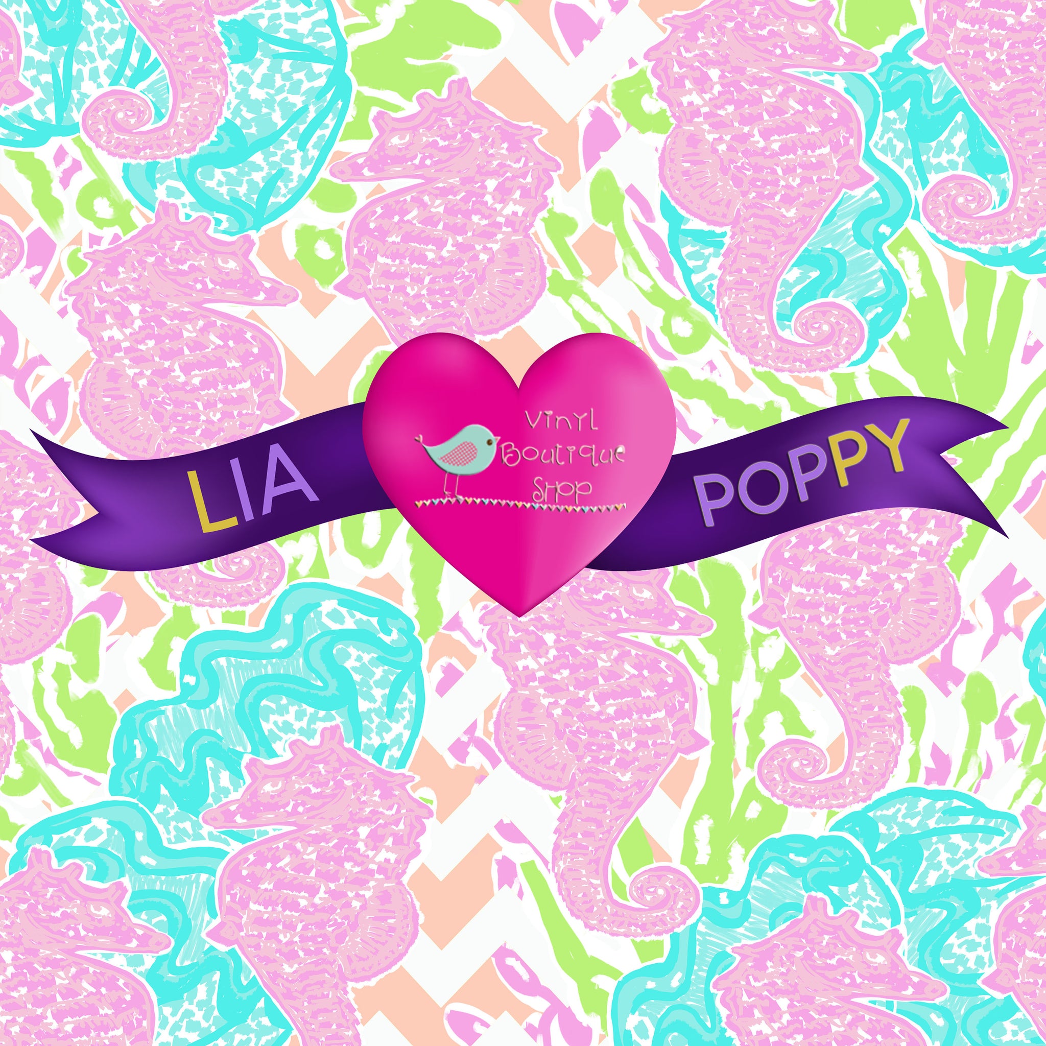 Sea Horse Lia Poppy Vinyl Sheet LPY-100 - Vinyl Boutique Shop