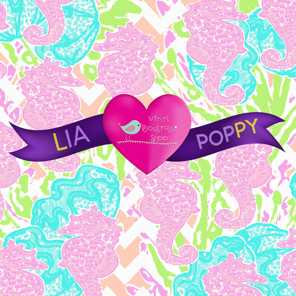 Sea Horse Lia Poppy Vinyl Sheet LPY-100 - Vinyl Boutique Shop