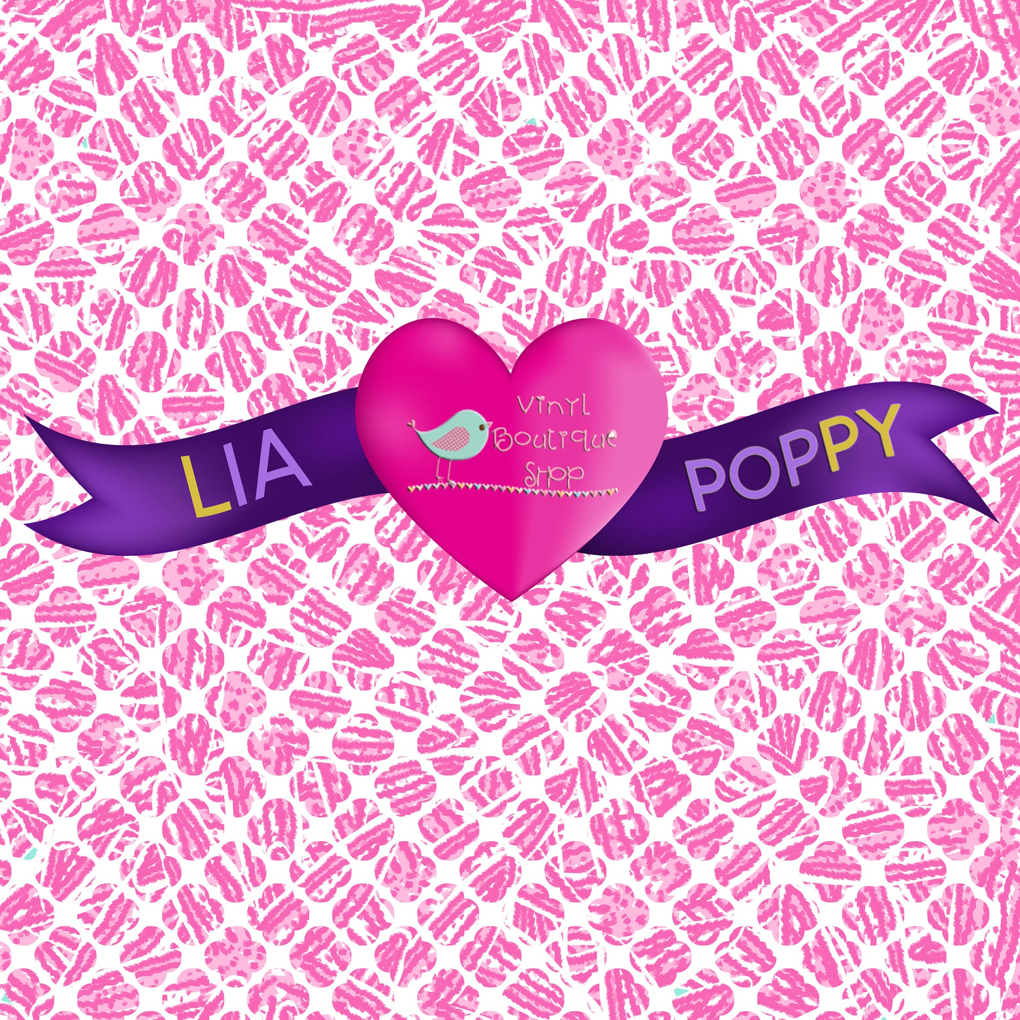 Pattern Lia Poppy Vinyl Sheet LPY-109 - Vinyl Boutique Shop