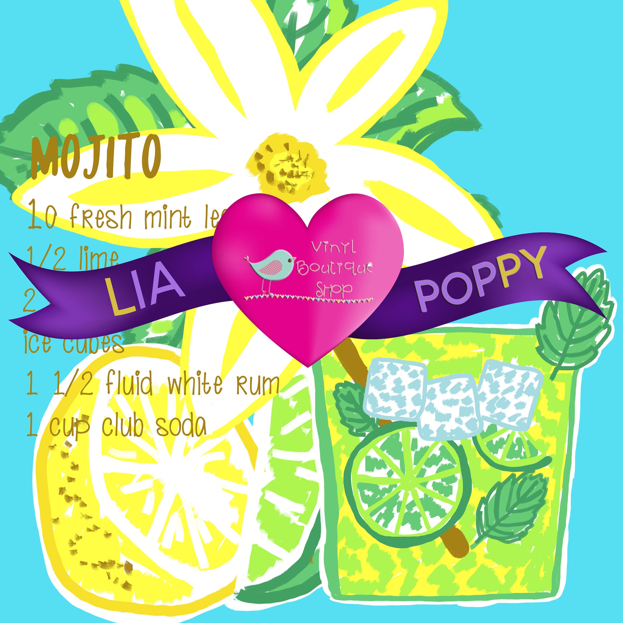 Mojito Lia Poppy Vinyl Sheet LPY-111 - Vinyl Boutique Shop