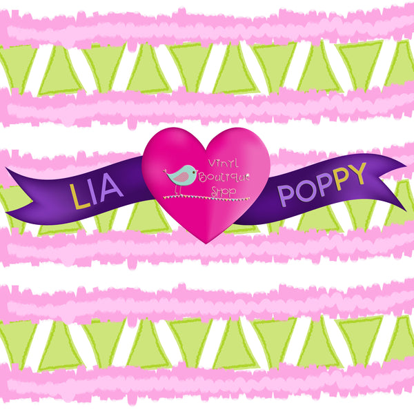 Pattern Lia Poppy Vinyl Sheet LPY-120 - Vinyl Boutique Shop