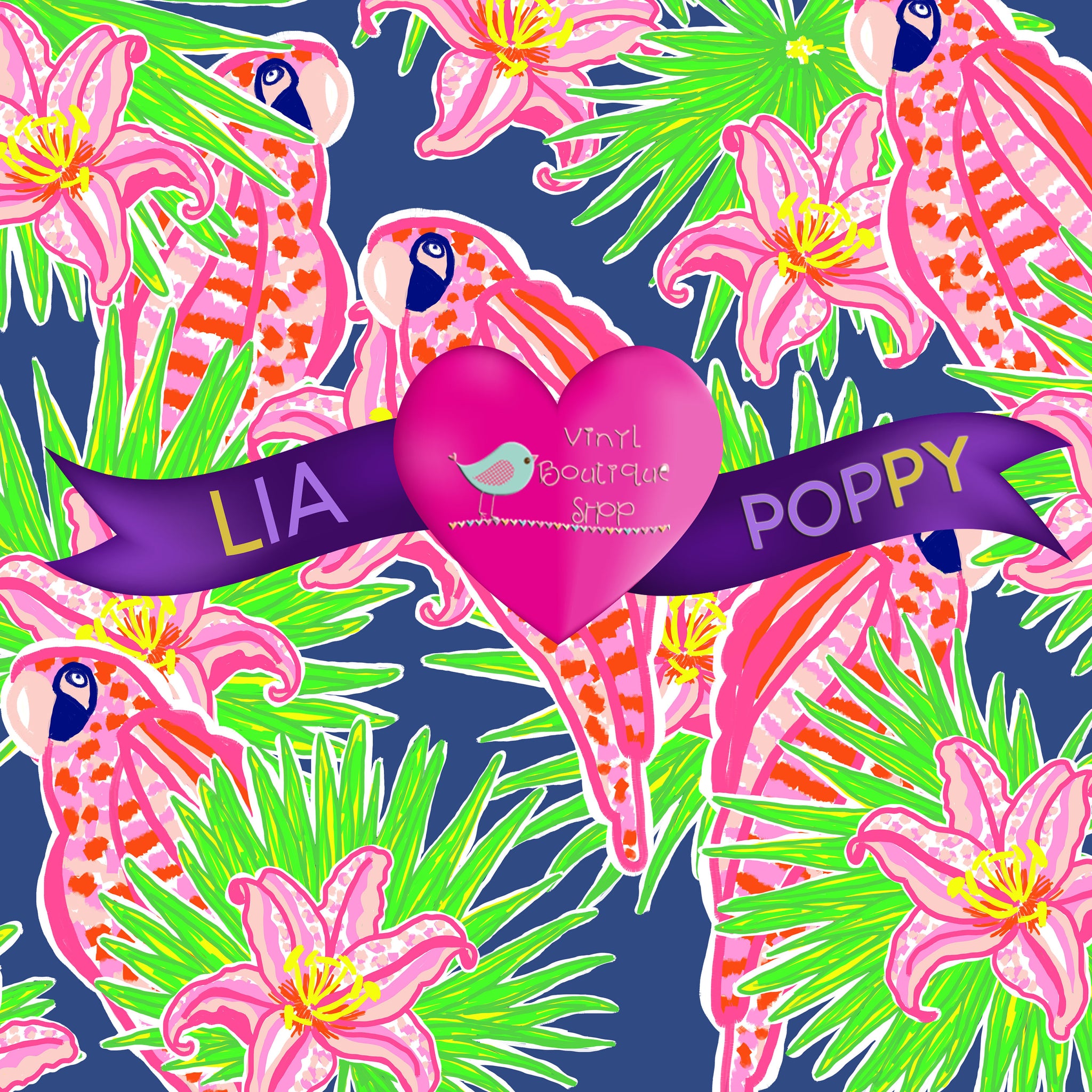 Bird Lia Poppy Vinyl Sheet LPY-135 - Vinyl Boutique Shop