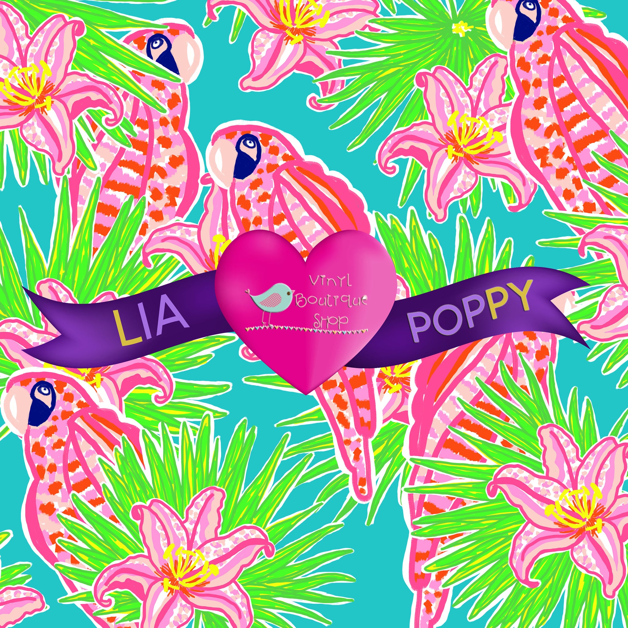 Bird Lia Poppy Vinyl Sheet LPY-137 - Vinyl Boutique Shop