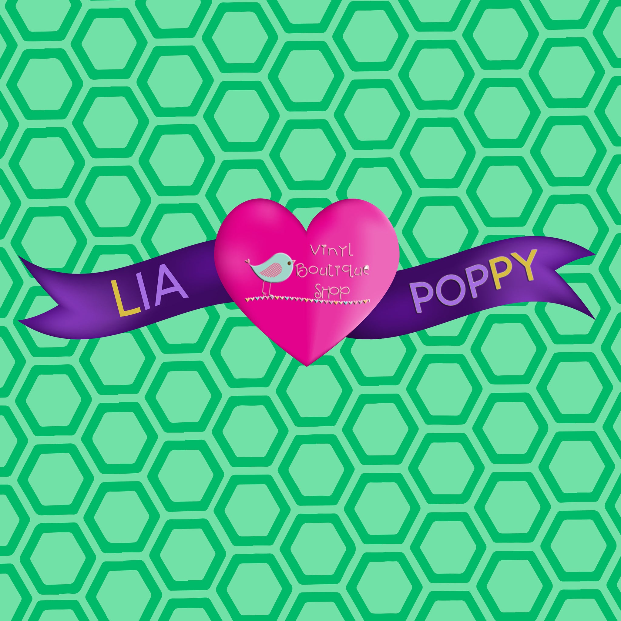 Pattern Lia Poppy Vinyl Sheet LPY-153 - Vinyl Boutique Shop