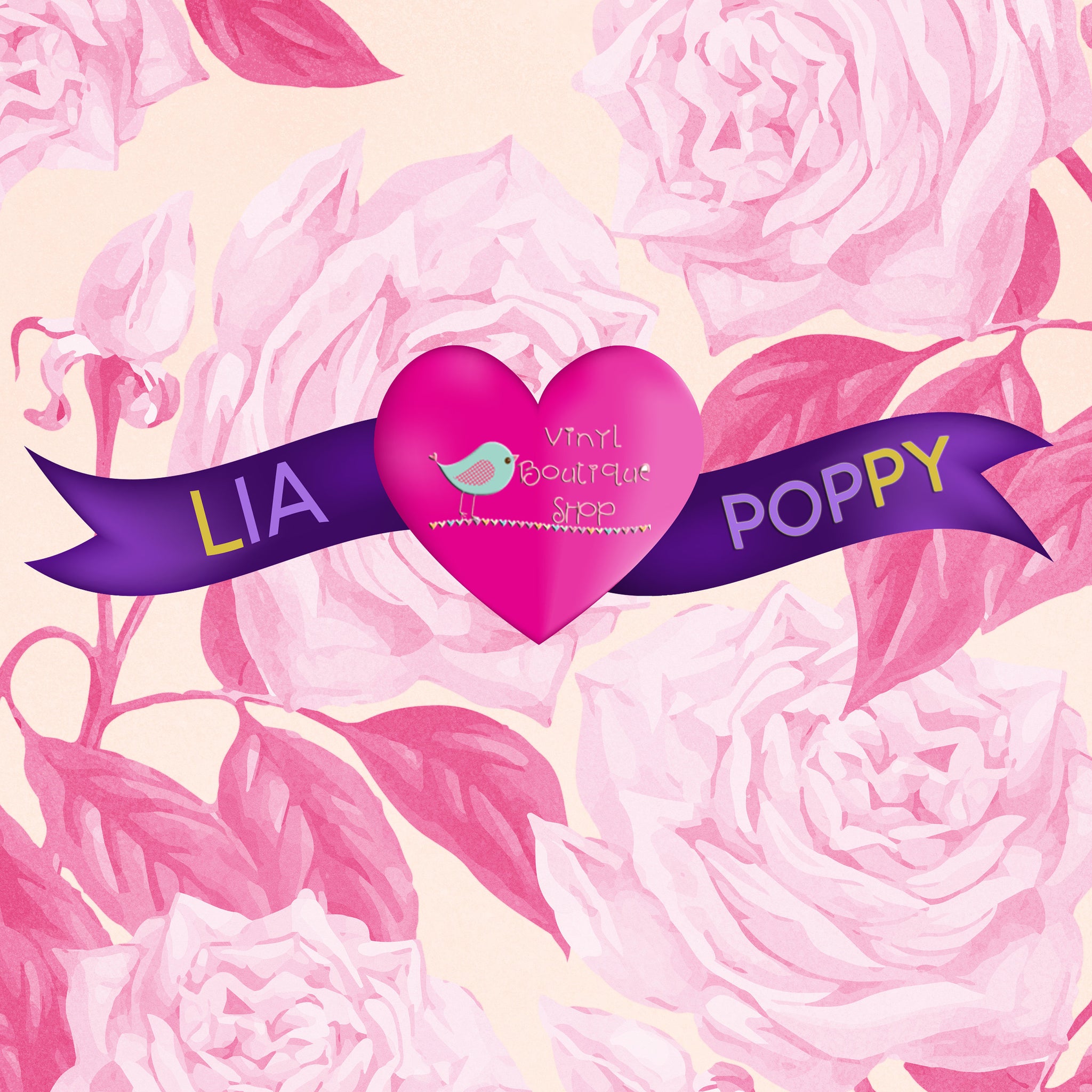 Rose Lia Poppy Vinyl Sheet LPY-162 - Vinyl Boutique Shop