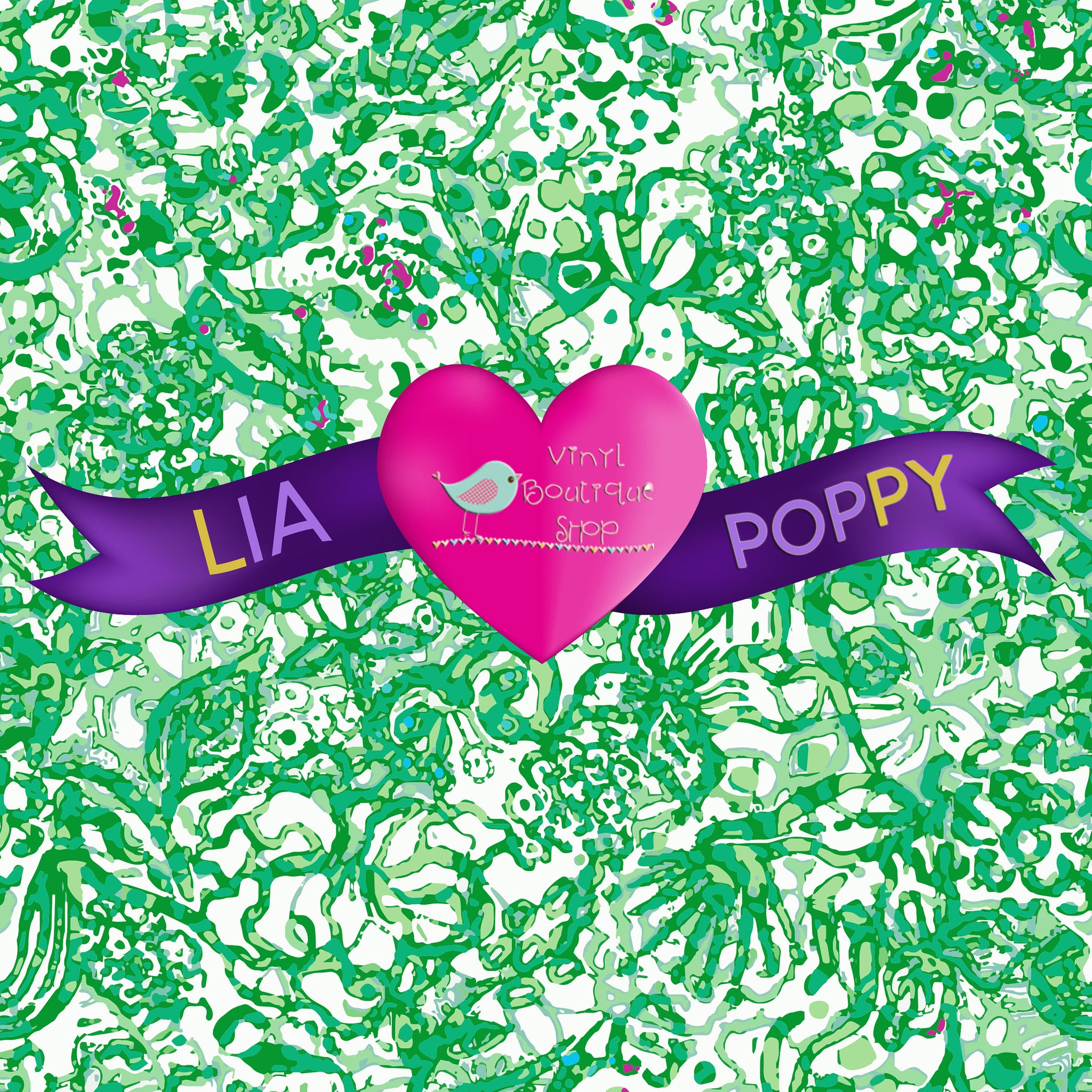 Flower Lia Poppy Vinyl Sheet LPY-172 - Vinyl Boutique Shop
