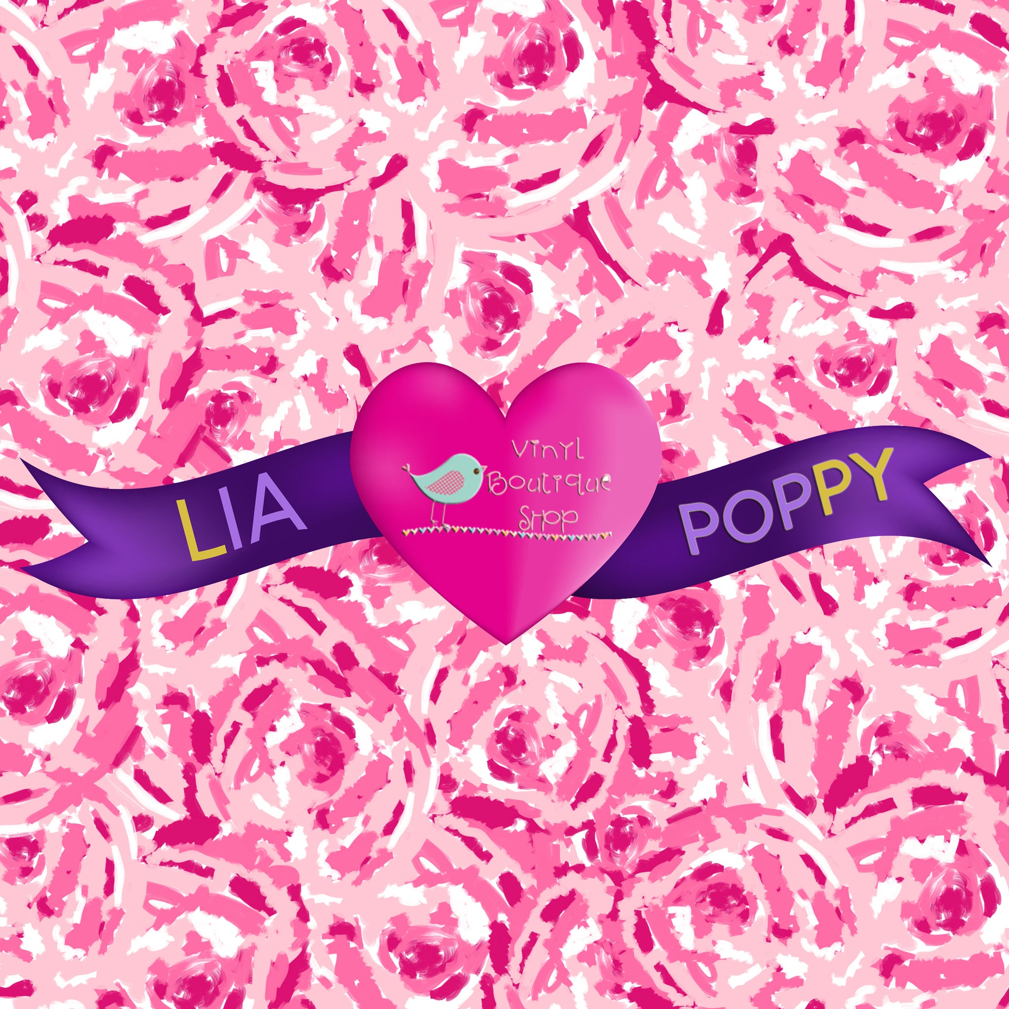 Rose Lia Poppy Vinyl Sheet Sheet LPY-4 - Vinyl Boutique Shop