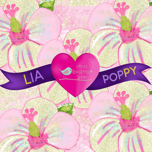 Hibiscus Cute Lia Poppy Vinyl Sheet LPY-15 - Vinyl Boutique Shop