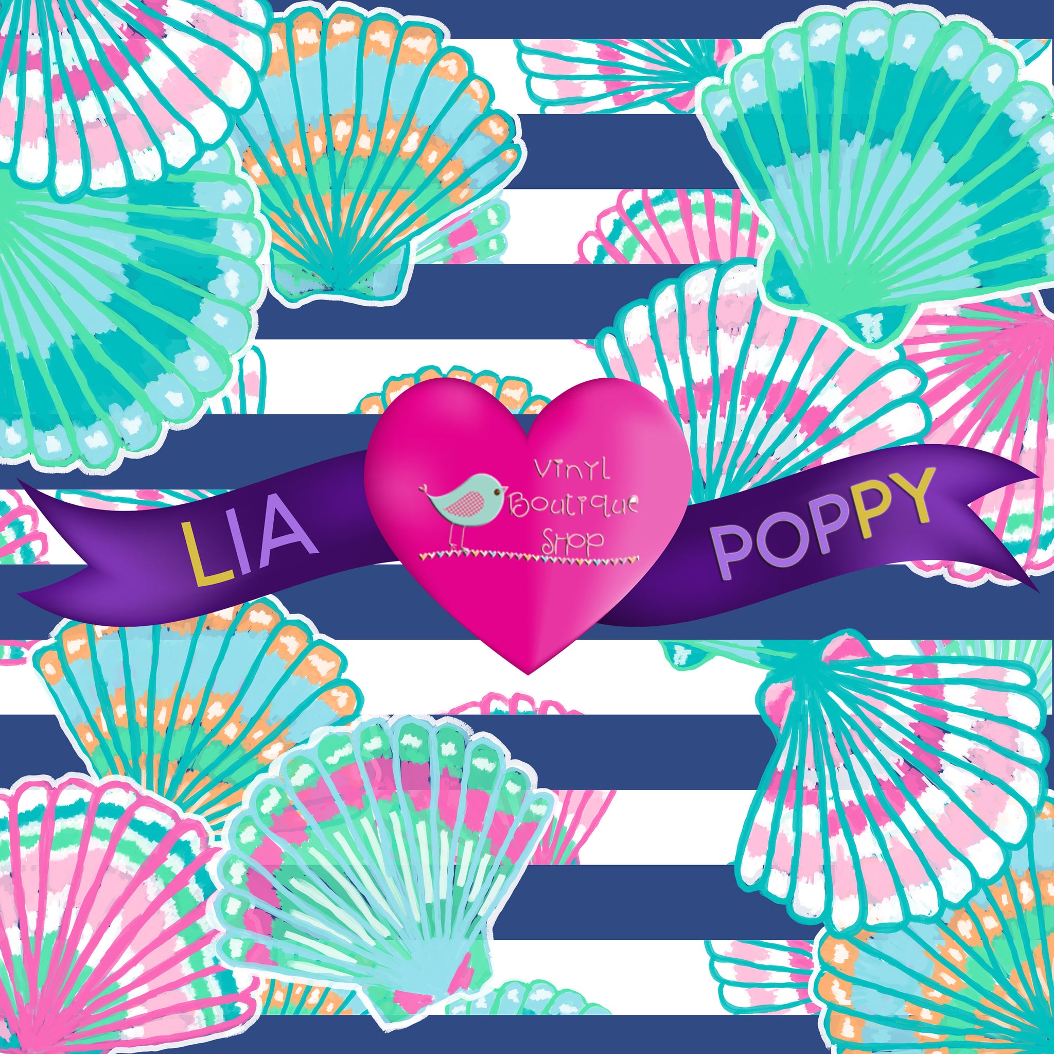 Shell Cool Lia Poppy Vinyl Sheet LPY-19 - Vinyl Boutique Shop