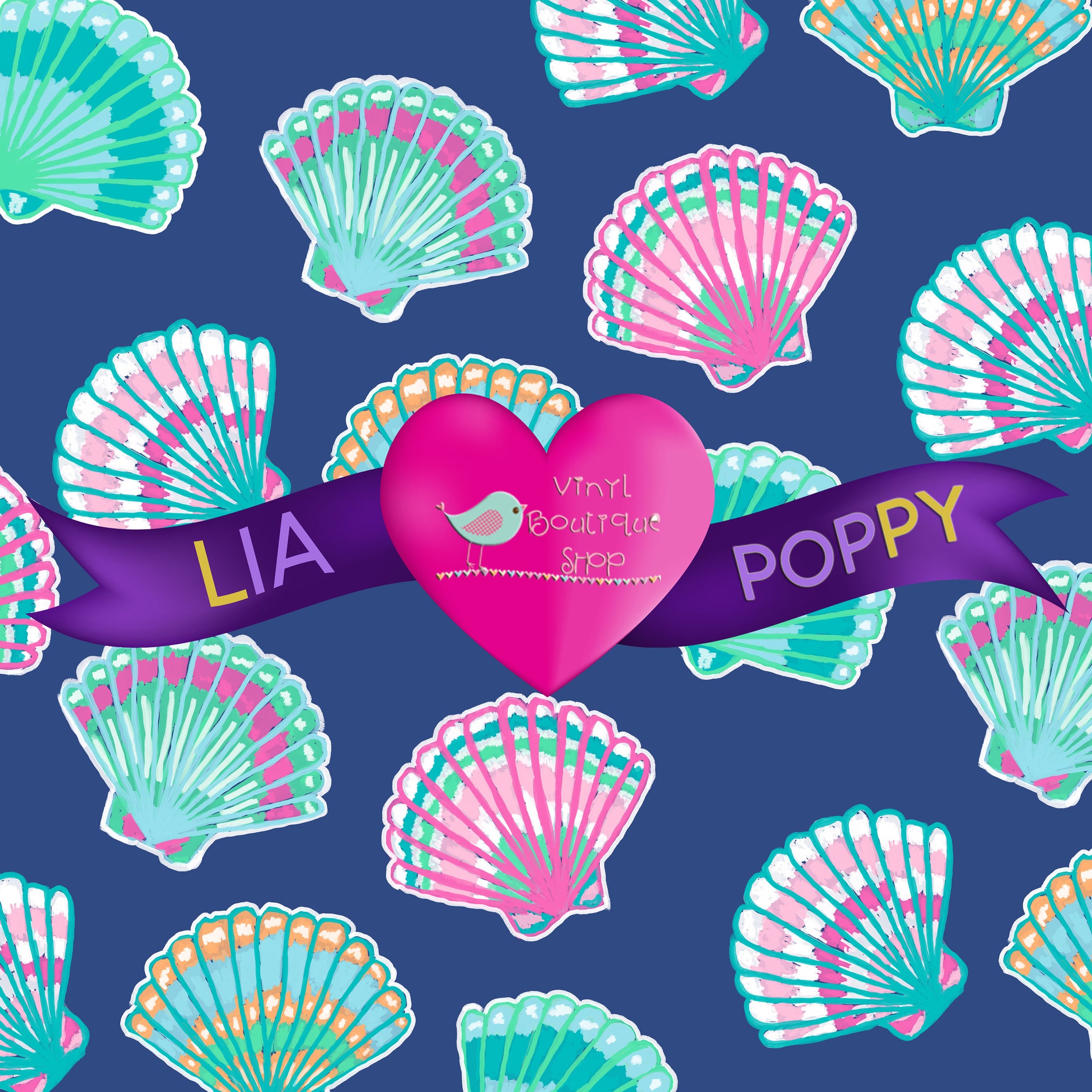 Shell Color Lia Poppy Vinyl Sheet LPY-22 - Vinyl Boutique Shop