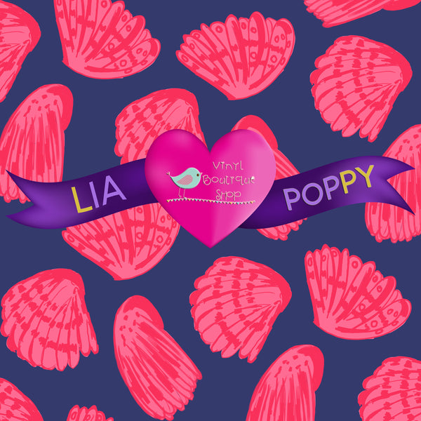 Shell Lia Poppy Vinyl Sheet LPY-48 - Vinyl Boutique Shop