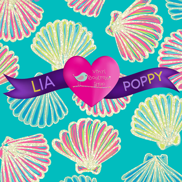 Shell Lia Poppy Vinyl Sheet LPY-58 - Vinyl Boutique Shop