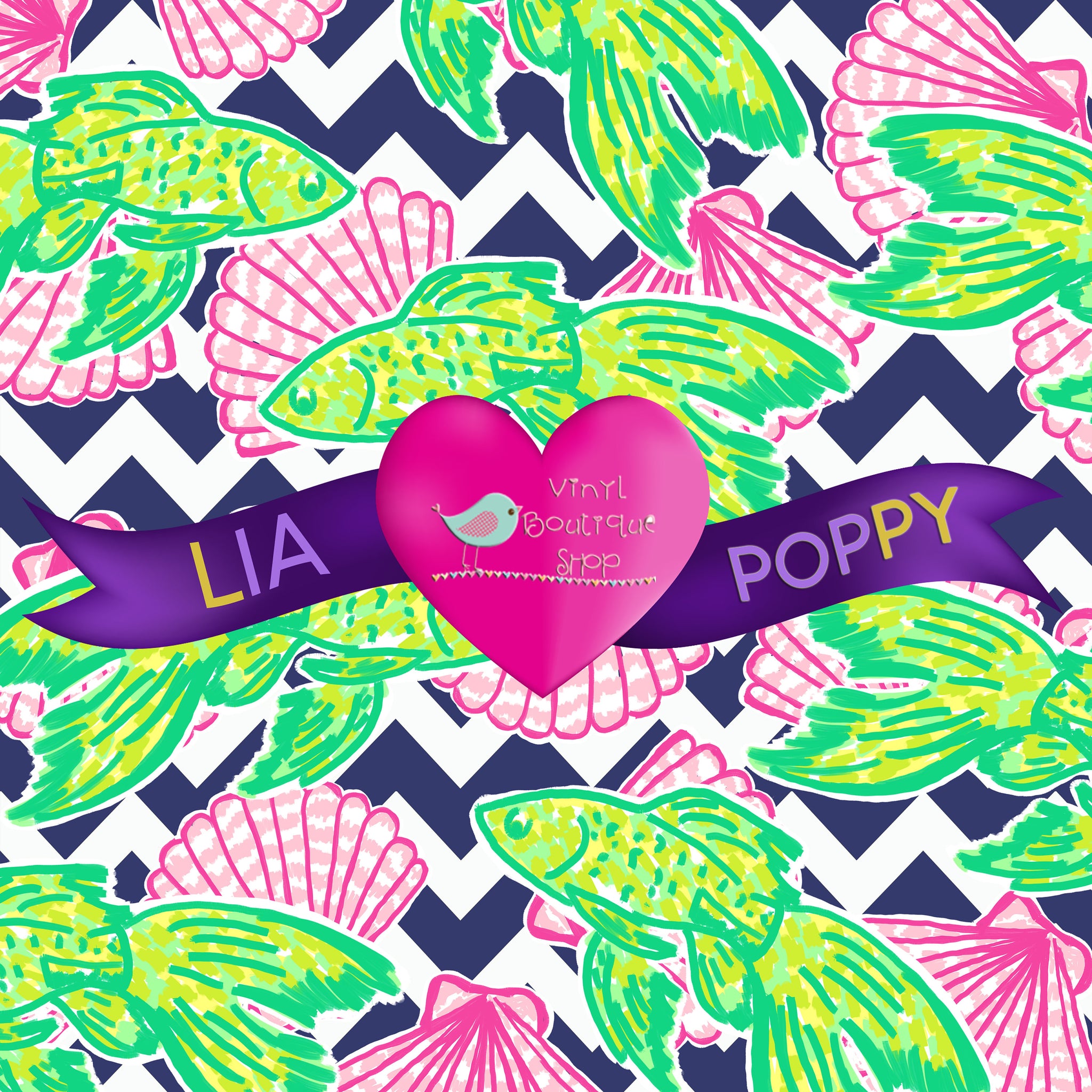 Fish Lia Poppy Vinyl Sheet LPY-71 - Vinyl Boutique Shop