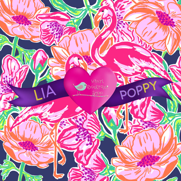 Flower Lia Poppy Vinyl Sheet LPY-87 - Vinyl Boutique Shop