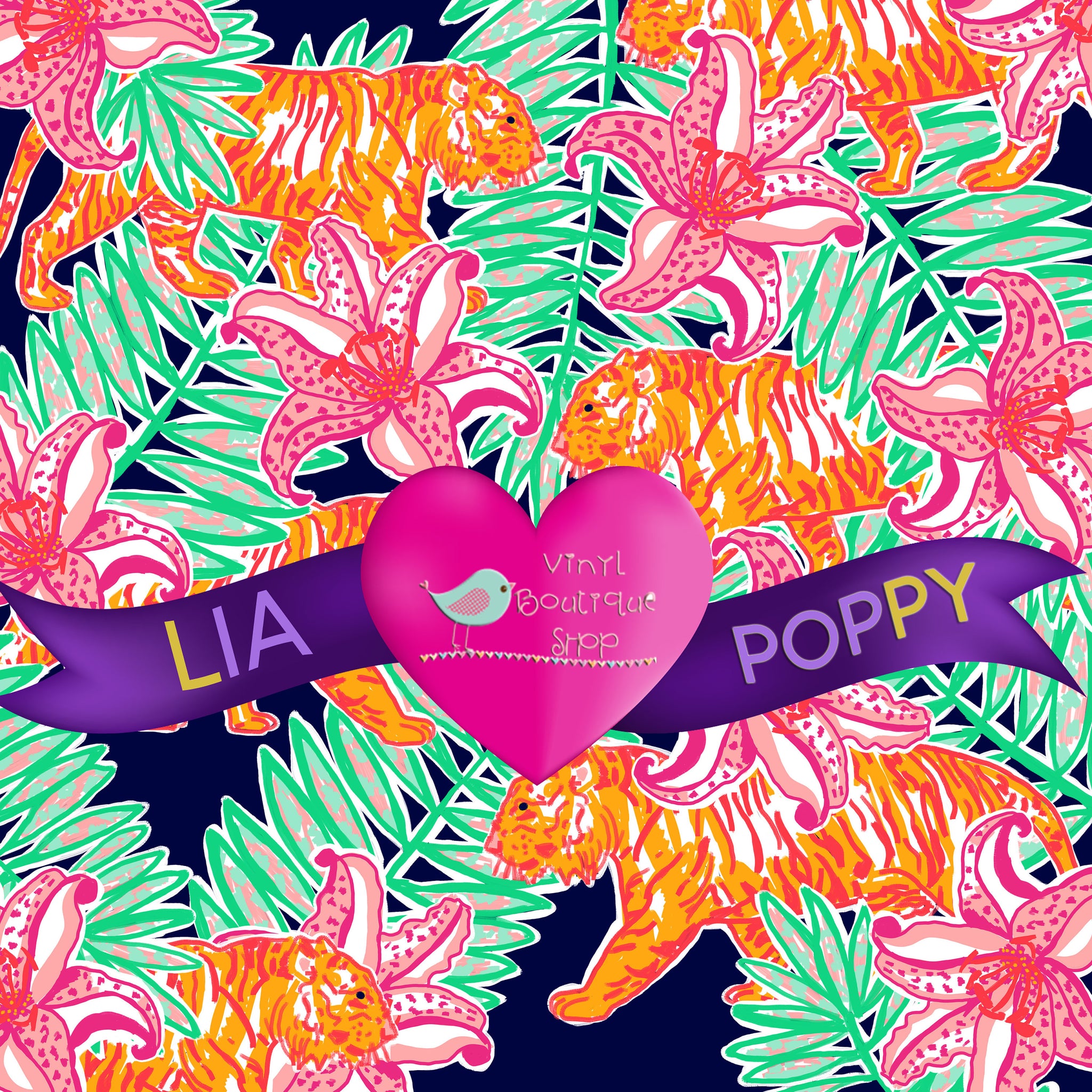 Tiger Lia Poppy Vinyl Sheet LPY-93 - Vinyl Boutique Shop