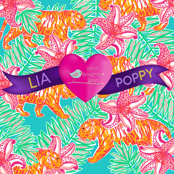 Tiger Lia Poppy Vinyl Sheet LPY-95 - Vinyl Boutique Shop