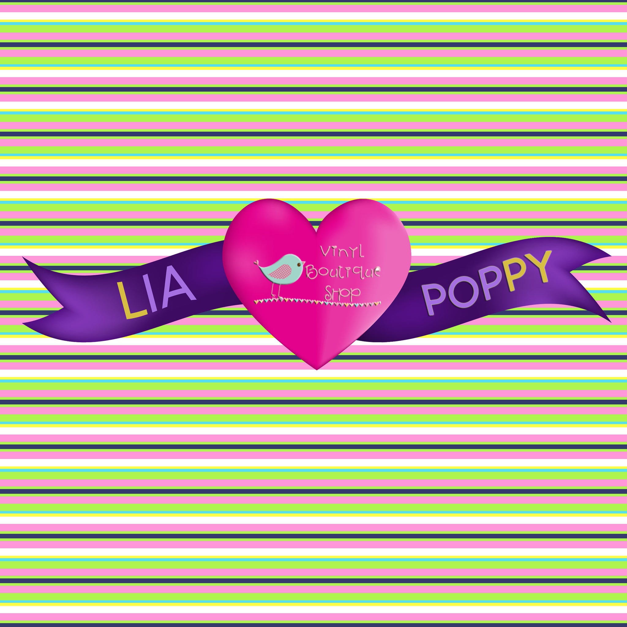 Pattern Lia Poppy Vinyl Sheet LPY-115 - Vinyl Boutique Shop