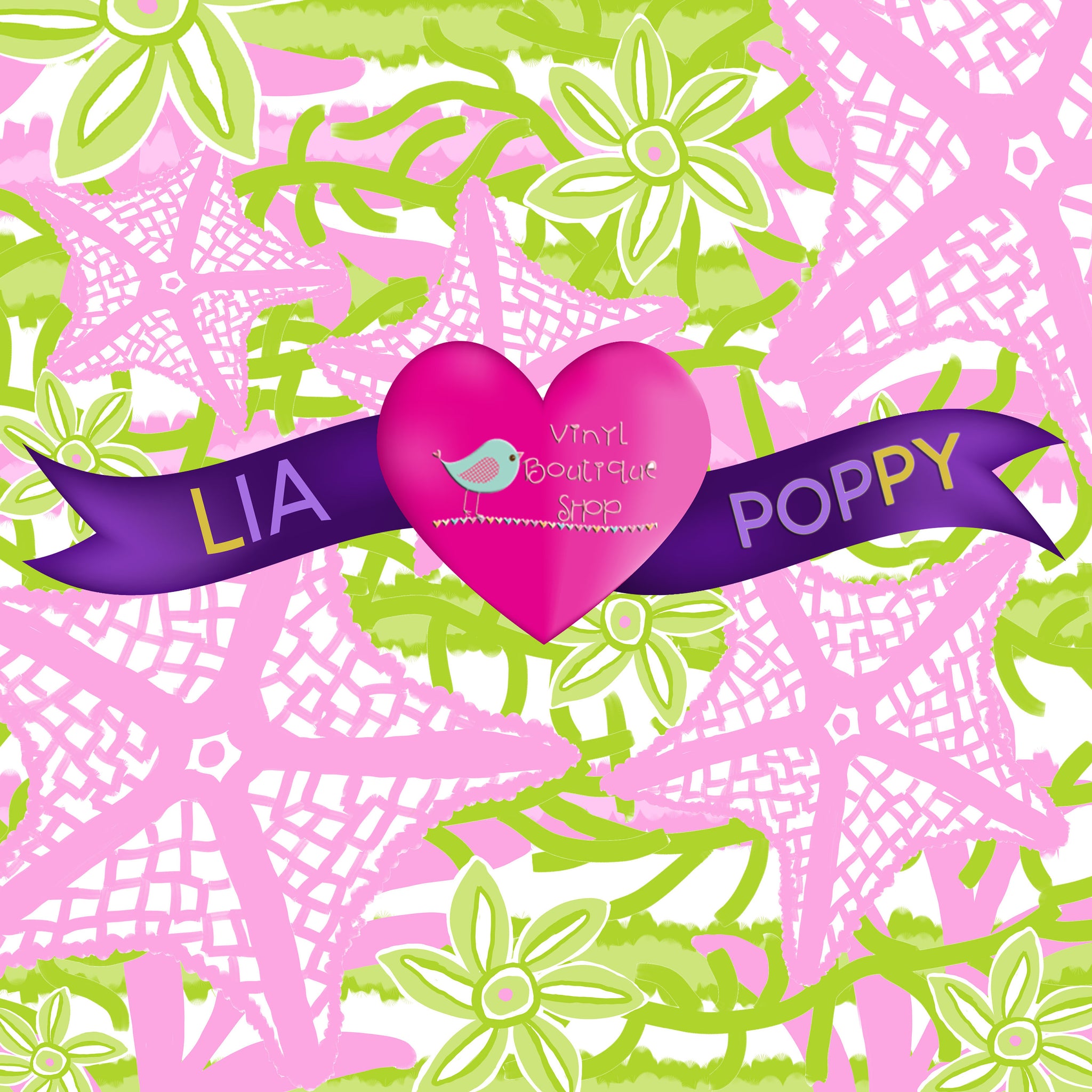 Flower Lia Poppy Vinyl Sheet LPY-117 - Vinyl Boutique Shop