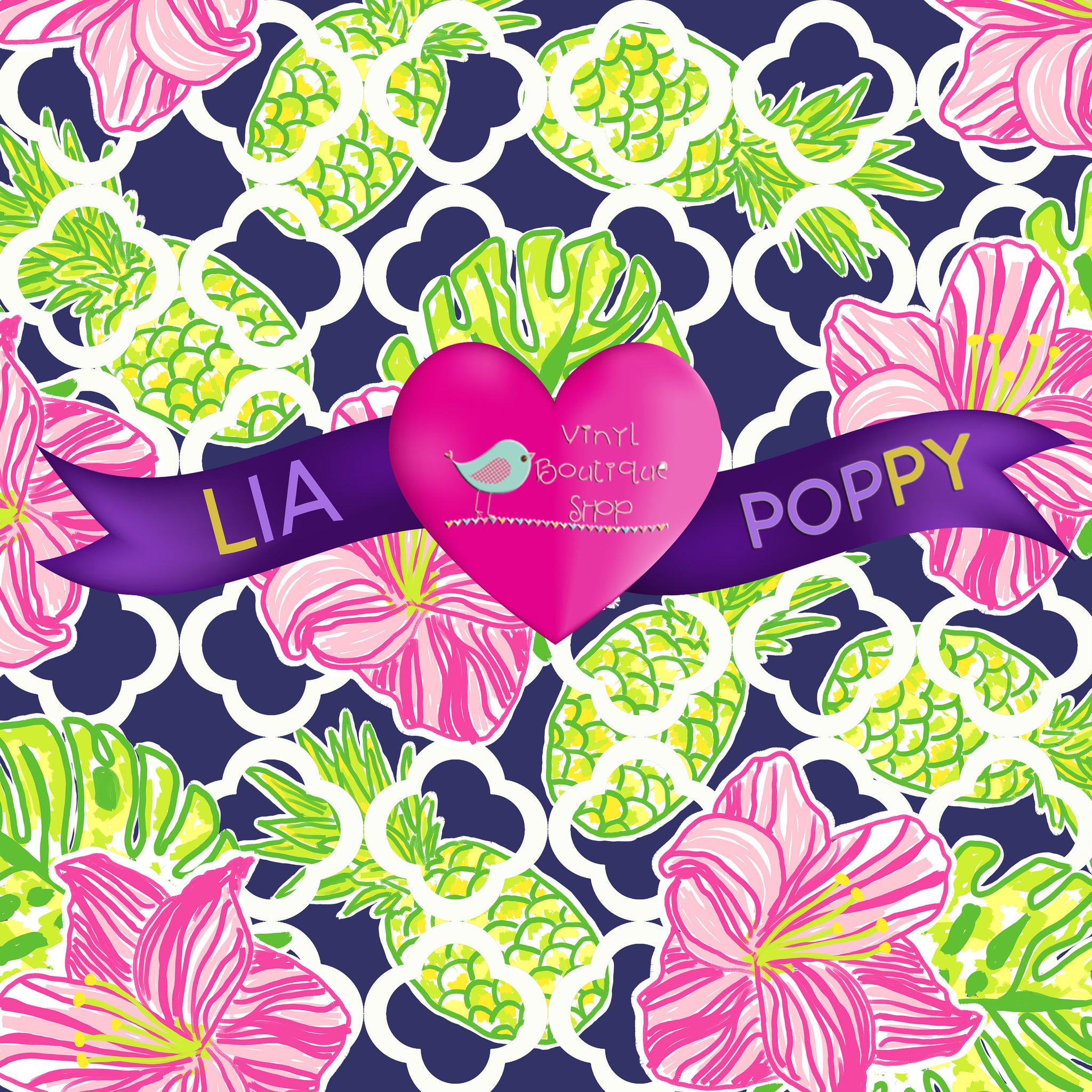 Flower Lia Poppy Vinyl Sheet LPY-131 - Vinyl Boutique Shop