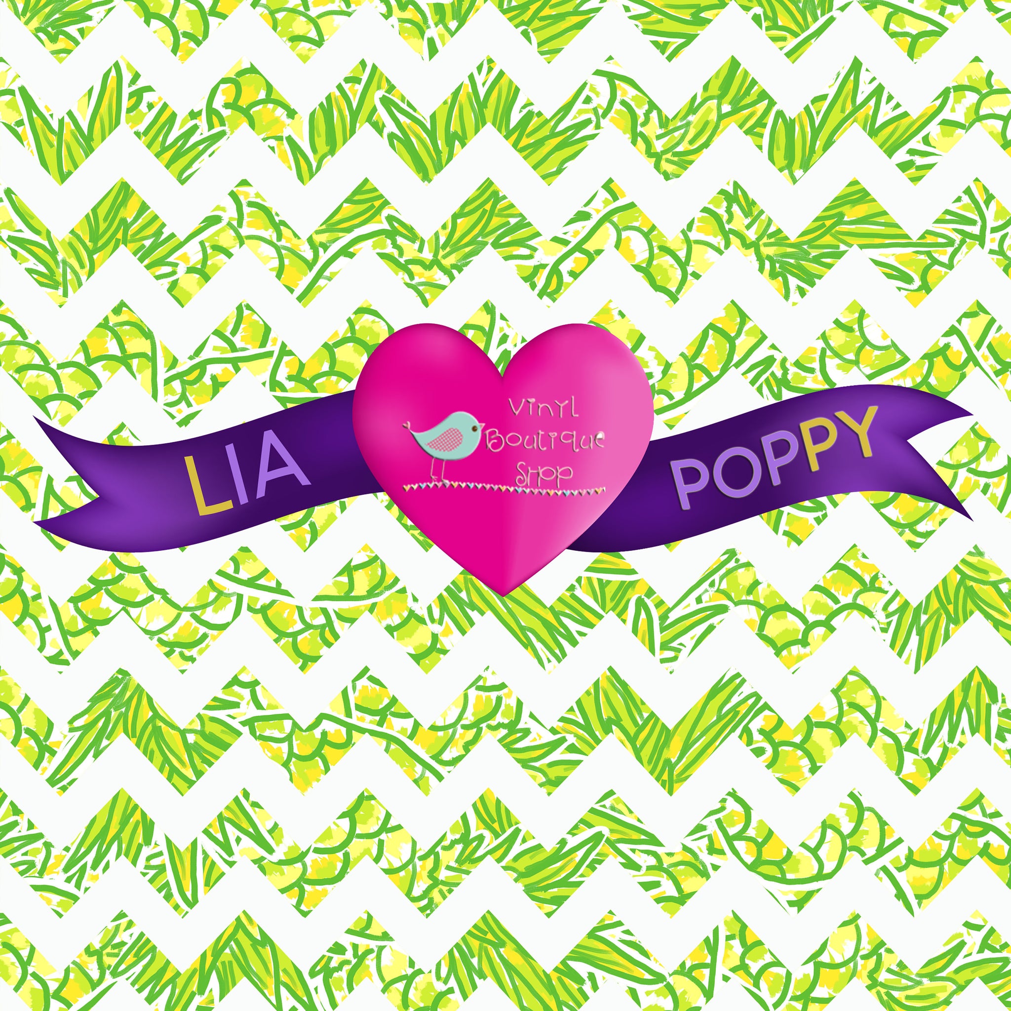 Pattern Lia Poppy Vinyl Sheet LPY-134 - Vinyl Boutique Shop