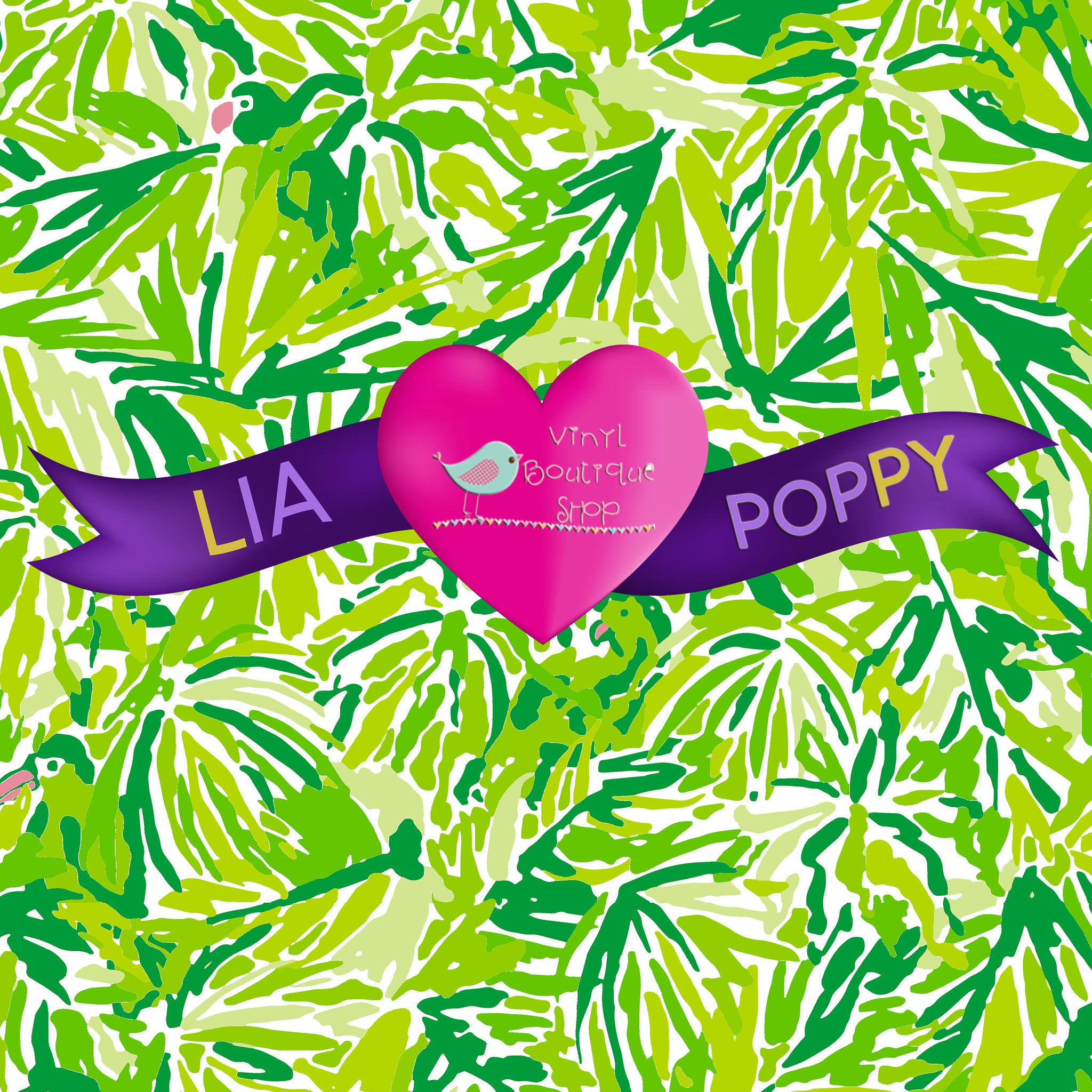 Pattern Lia Poppy Vinyl Sheet LPY-163 - Vinyl Boutique Shop