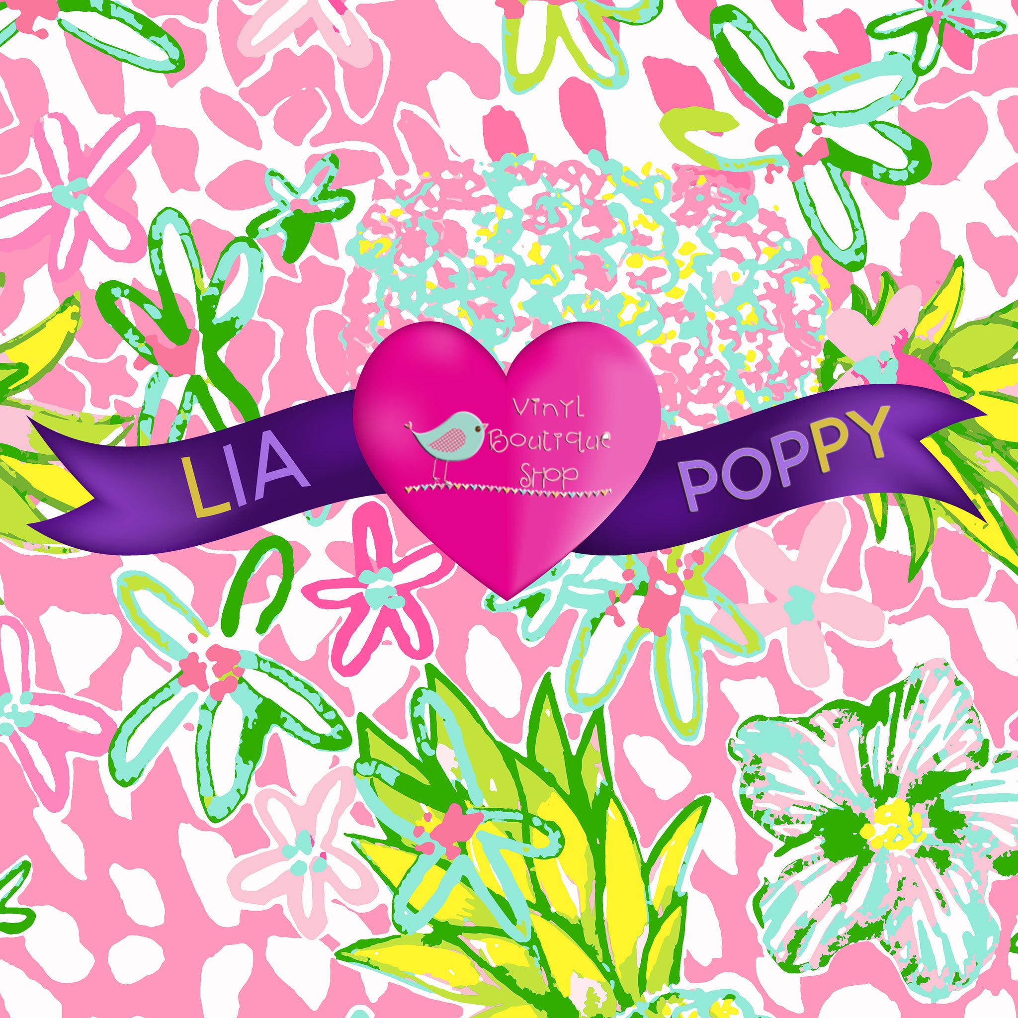 Flower Lia Poppy Vinyl Sheet LPY-170 - Vinyl Boutique Shop
