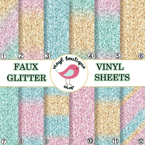 Faux Glitter Geometric Printed Patterned Craft Vinyl Sheet 0513 - Vinyl Boutique Shop