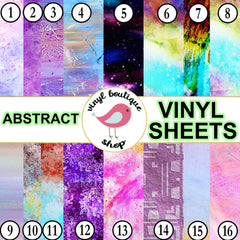 Abstract Pattern Vinyl Sheet Colorful print - Vinyl Boutique Shop
