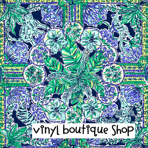 Escape Artist Lilly Inspired Printed Patterned Craft Vinyl - Vinyl Boutique Shop