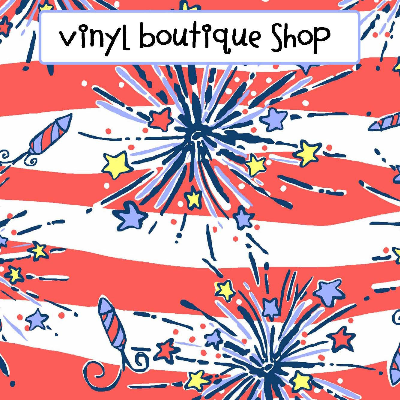 Firecracker Patriotic Lilly Inspired Vinyl - Vinyl Boutique Shop