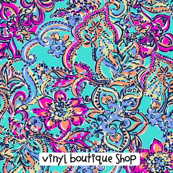 Aqua Bait And Switch Lilly Inspired Vinyl - Vinyl Boutique Shop