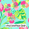 Island Cocktail Lilly Inspired Printed Patterned Craft Vinyl - Vinyl Boutique Shop