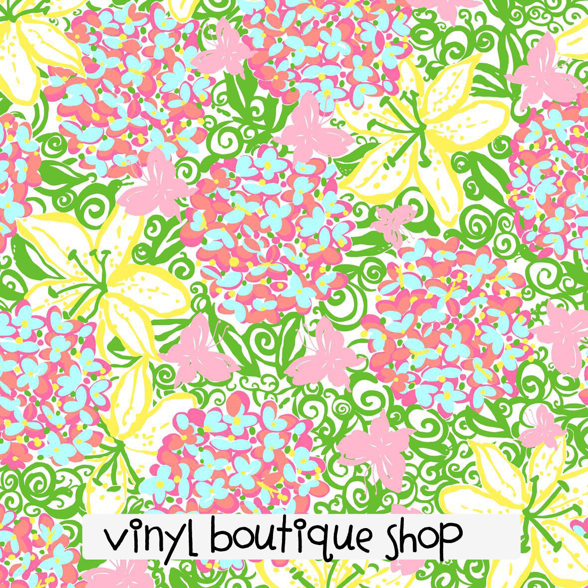 Mariposa Butterfly Floral Lilly Inspired Printed Patterned Craft Vinyl - Vinyl Boutique Shop
