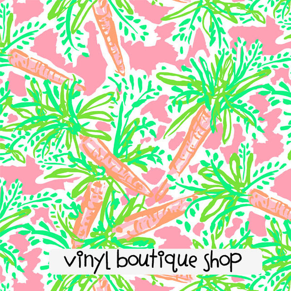 Nibbles Palm Tree Lilly Inspired Printed Patterned Craft Vinyl - Vinyl Boutique Shop